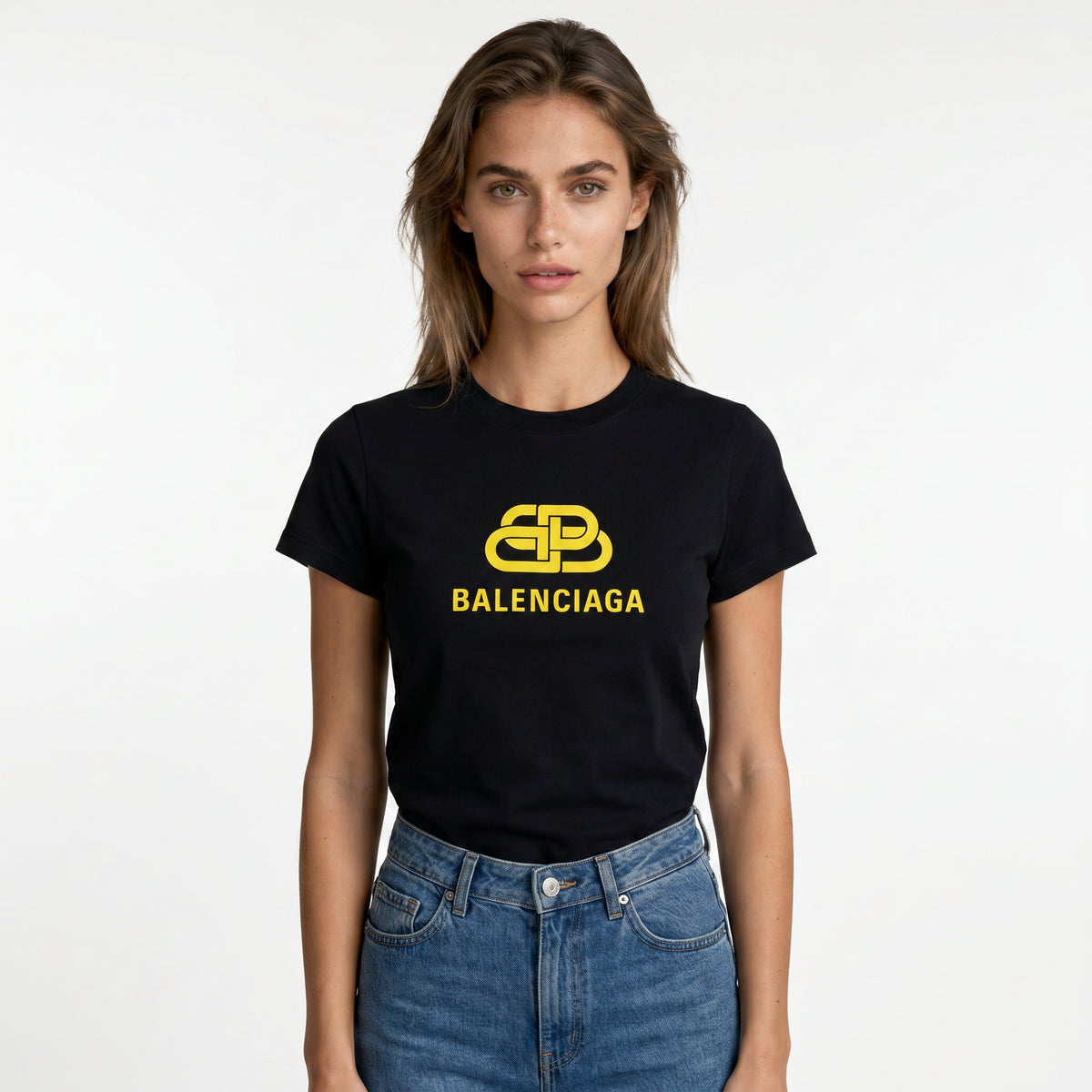Balenciaga BB Logo Slim Fit T-Shirt in Black