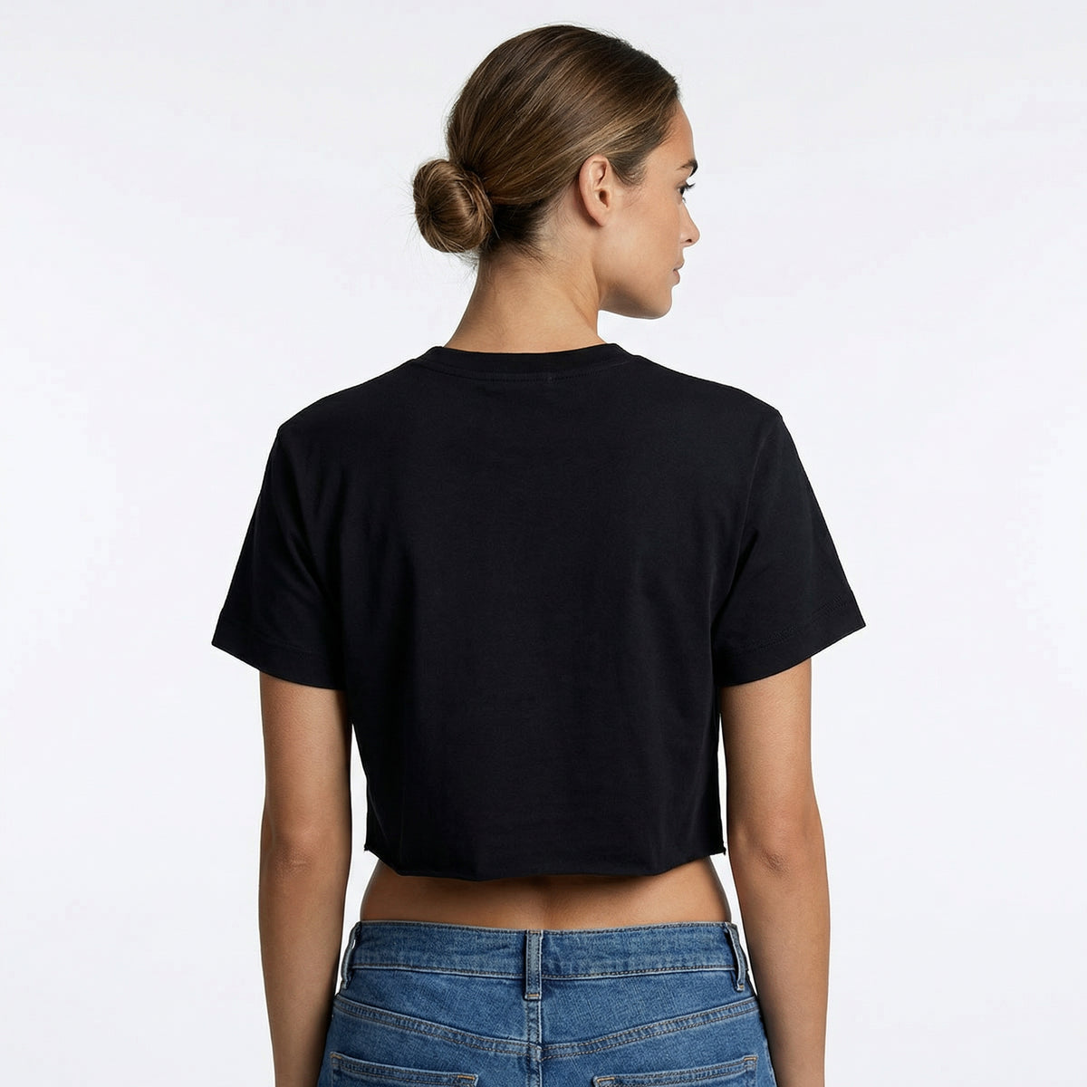Givenchy Paris Star Logo Cropped T-Shirt in Black