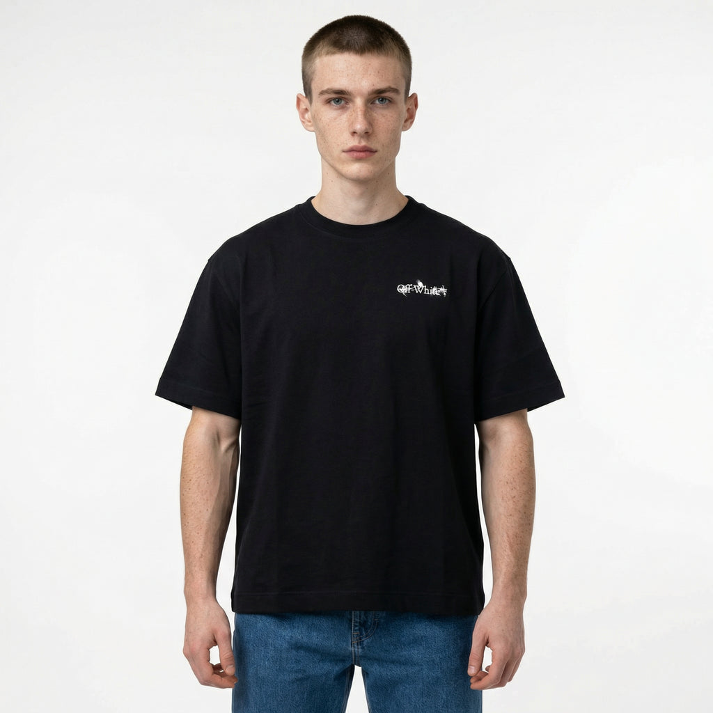 Off-White Minimal Logo Oversized T-Shirt in Black