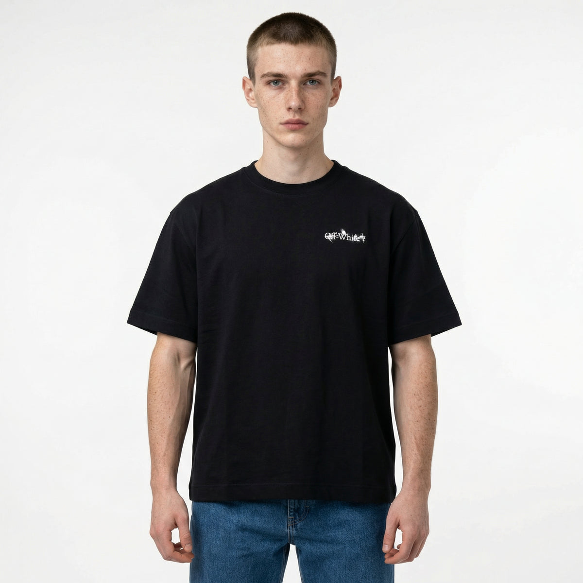 Off-White Minimal Logo Oversized T-Shirt in Black