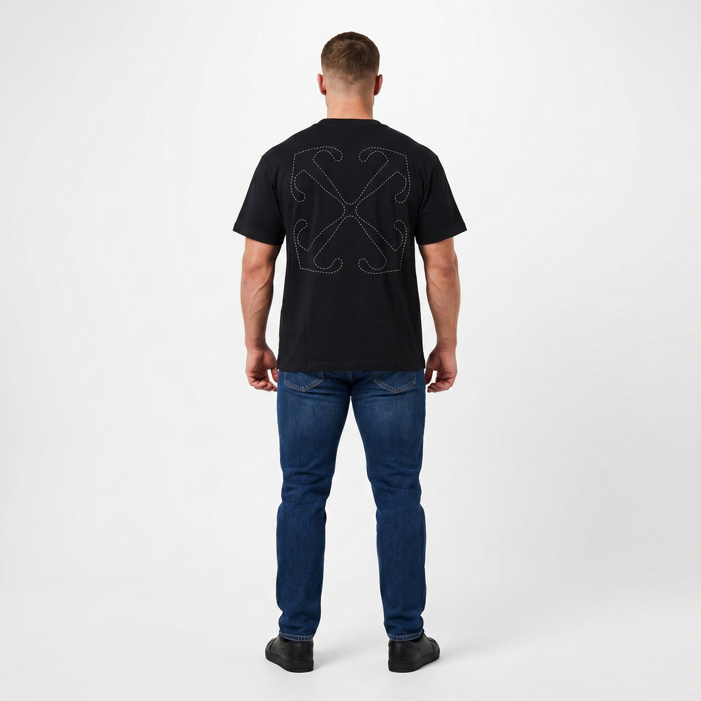 Off-White Minimal Logo Oversized T-Shirt in Black