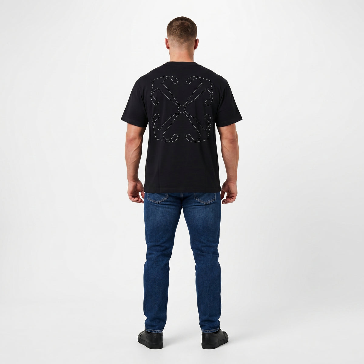 Off-White Minimal Logo Oversized T-Shirt in Black