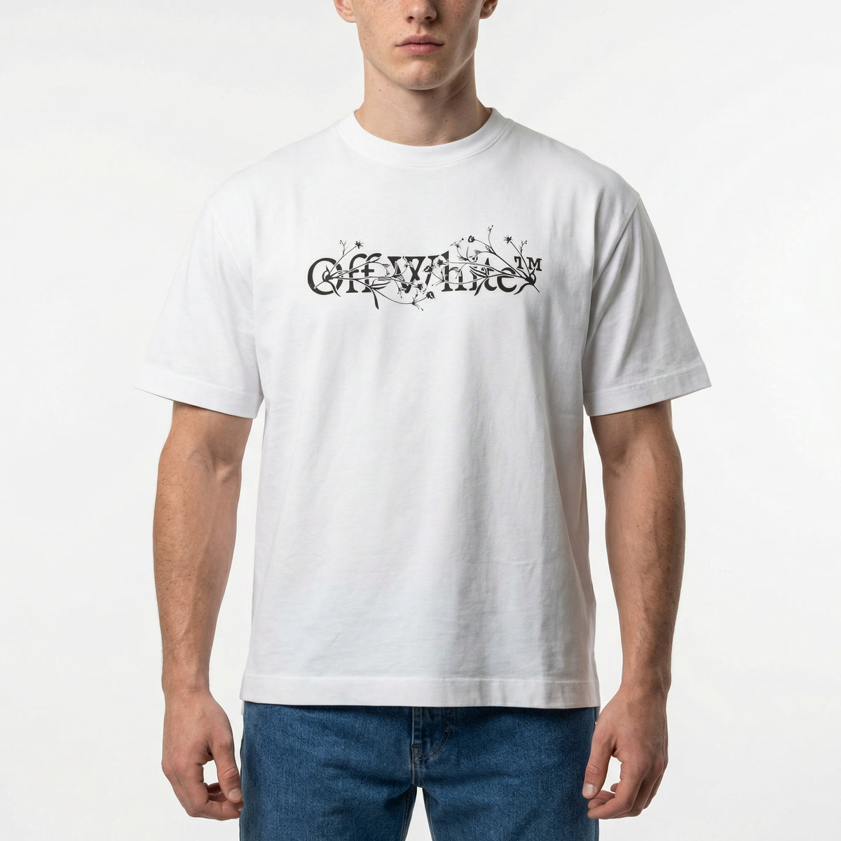 Off-White™ Floral Logo T-Shirt in White