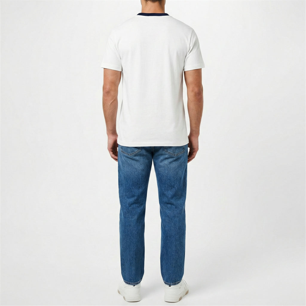 Off-White™ Contrast Collar Logo T-Shirt in White