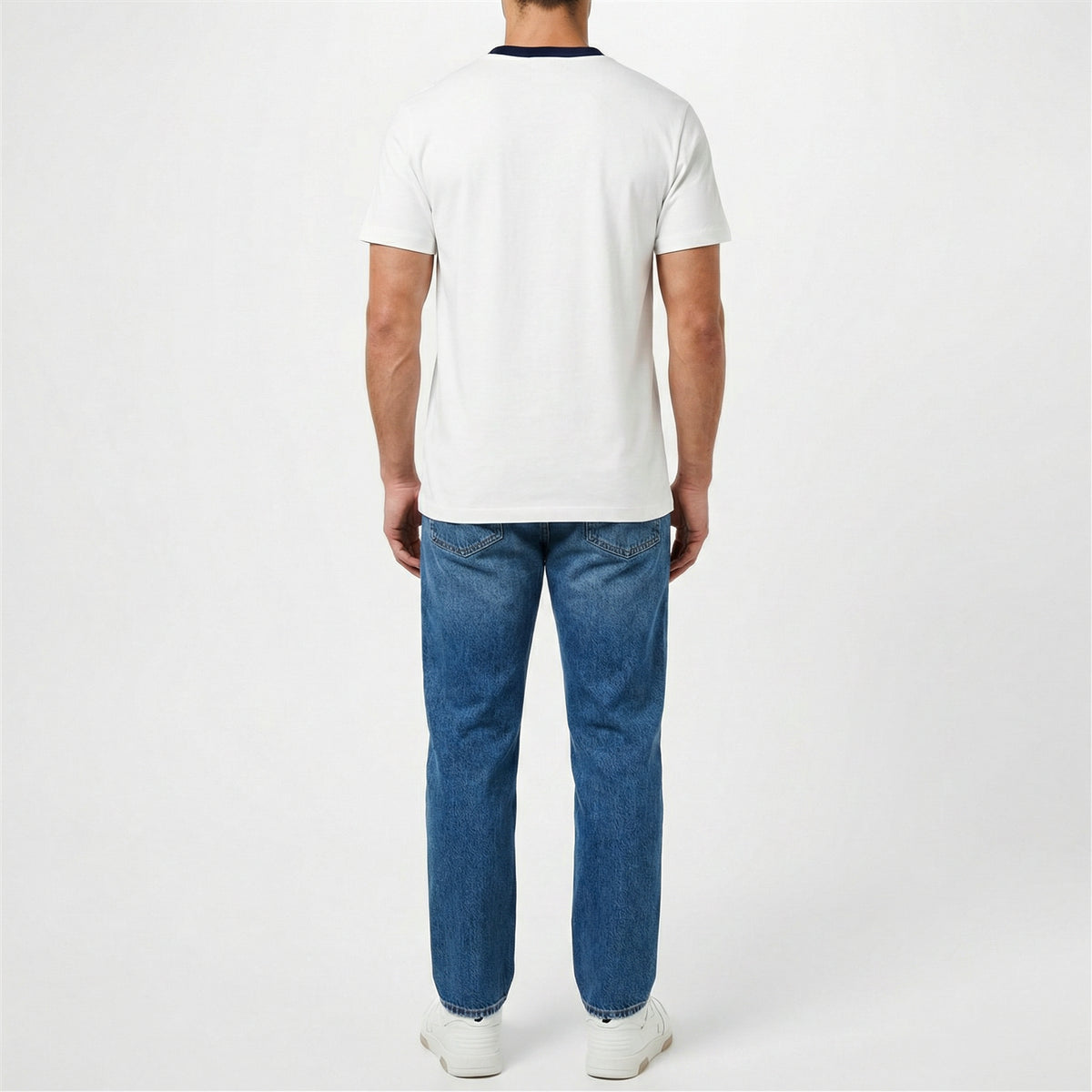 Off-White™ Contrast Collar Logo T-Shirt in White