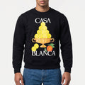 Casablanca Tennis Bowl Graphic Sweatshirt in Black