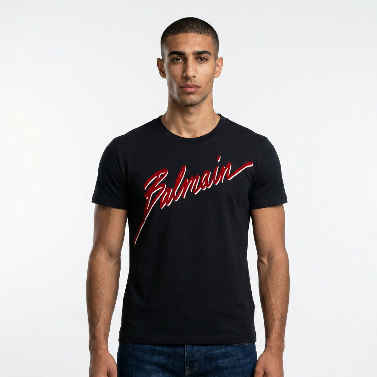 Balmain Signature Logo T-Shirt in Black