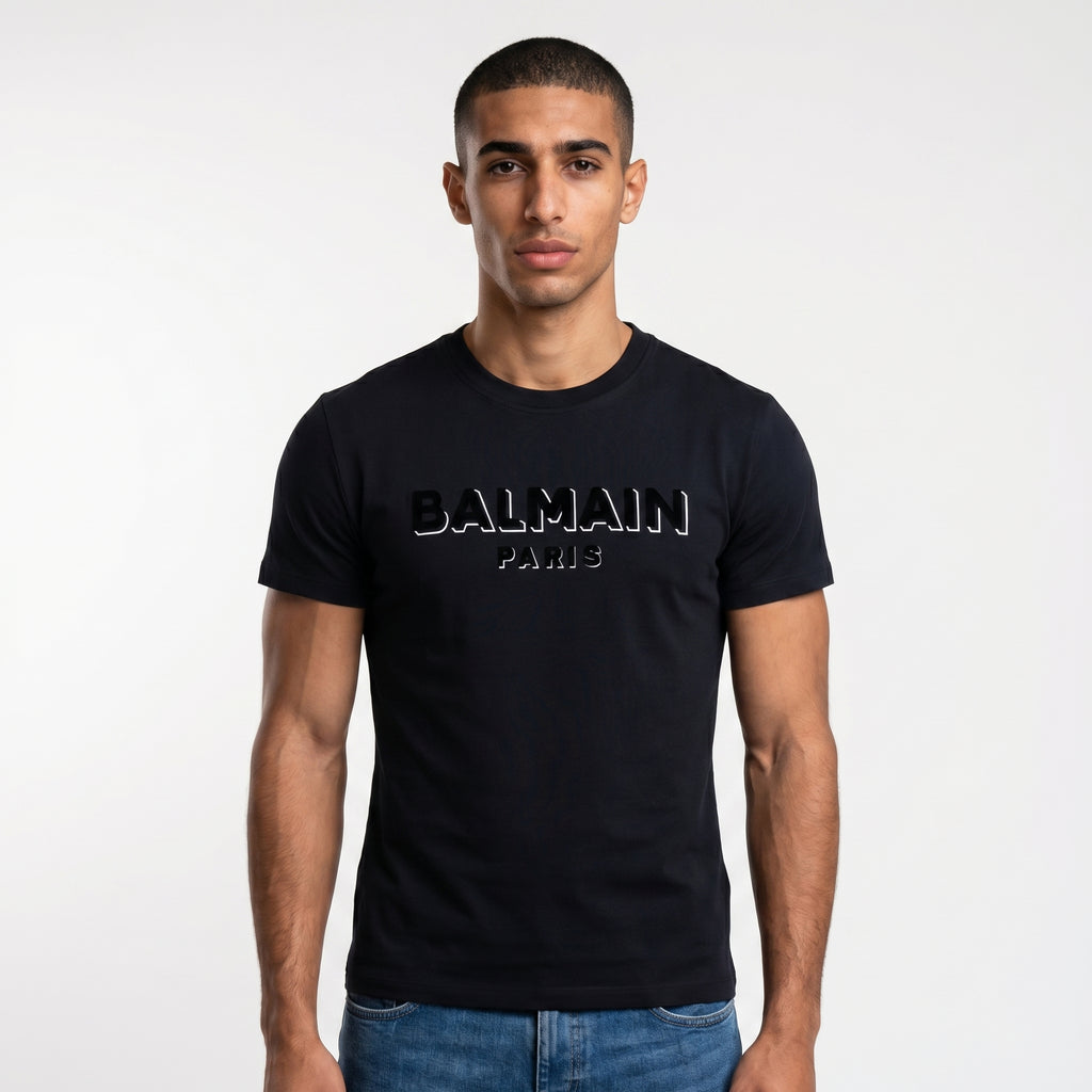 Balmain Paris Logo T-Shirt in Black