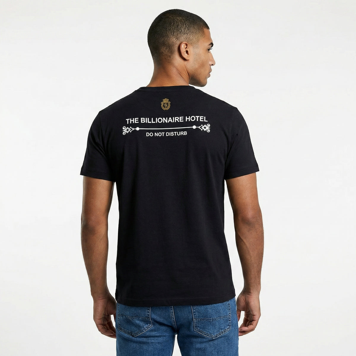 Billionaire “Press For Champagne” Graphic T-Shirt in Black
