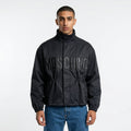 Moschino Embossed Logo High-Neck Jacket in Black