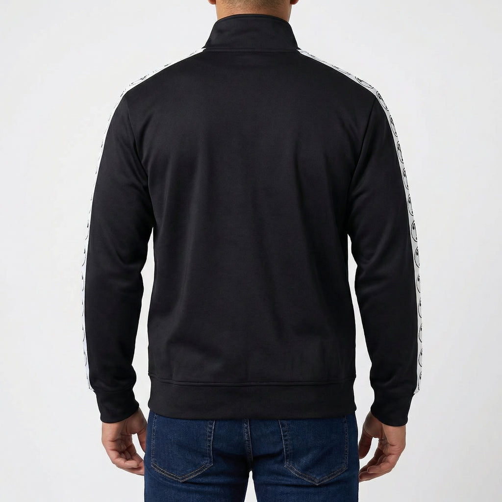 Moschino Milano Logo Tape Track Jacket in Black