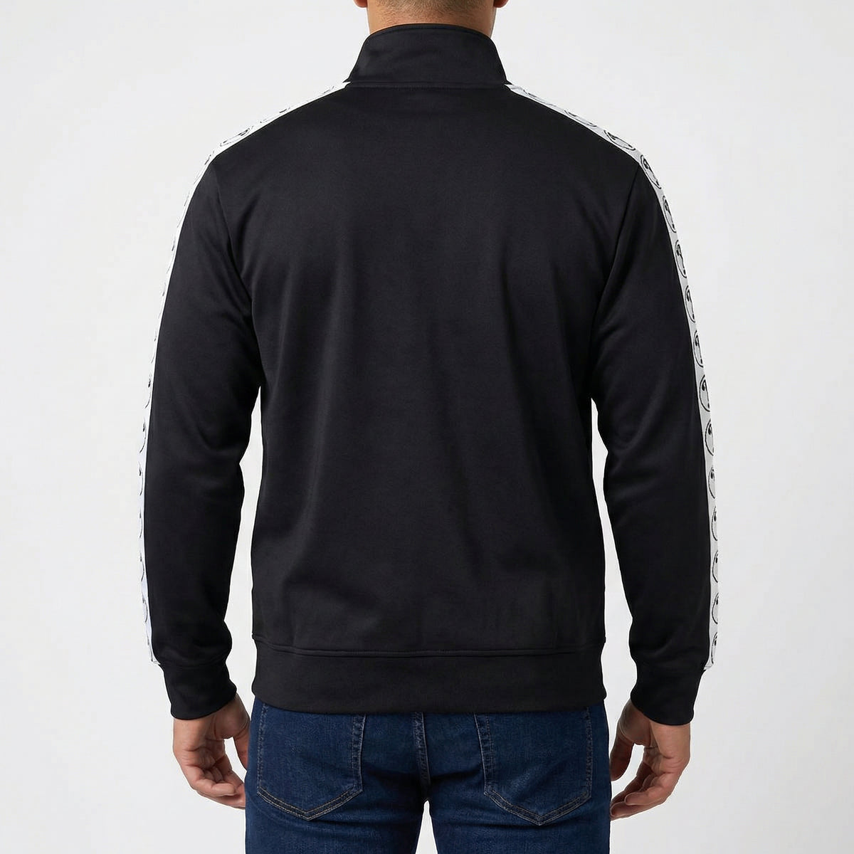 Moschino Milano Logo Tape Track Jacket in Black