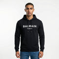 Balmain Paris Logo Hoodie in Black