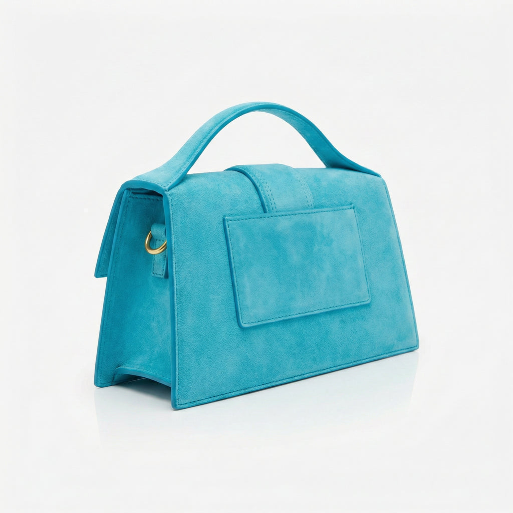 Jacquemus Suede Structured Top Handle Bag