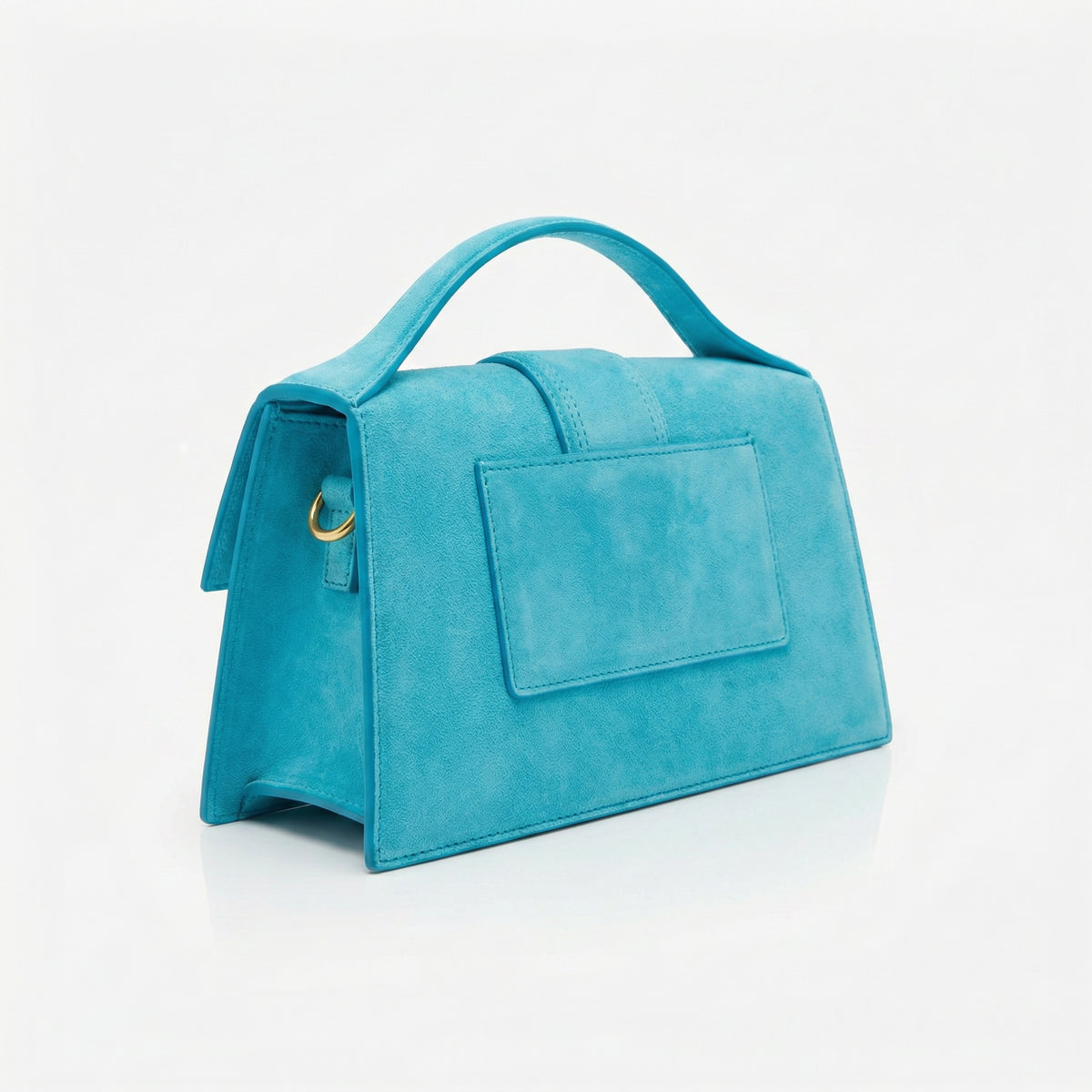 Jacquemus Suede Structured Top Handle Bag
