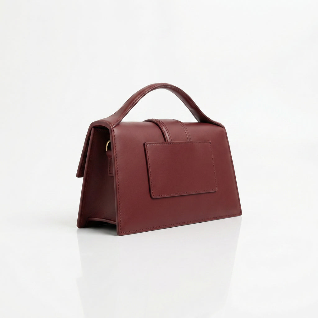 Jacquemus Burgundy Top Handle Bag