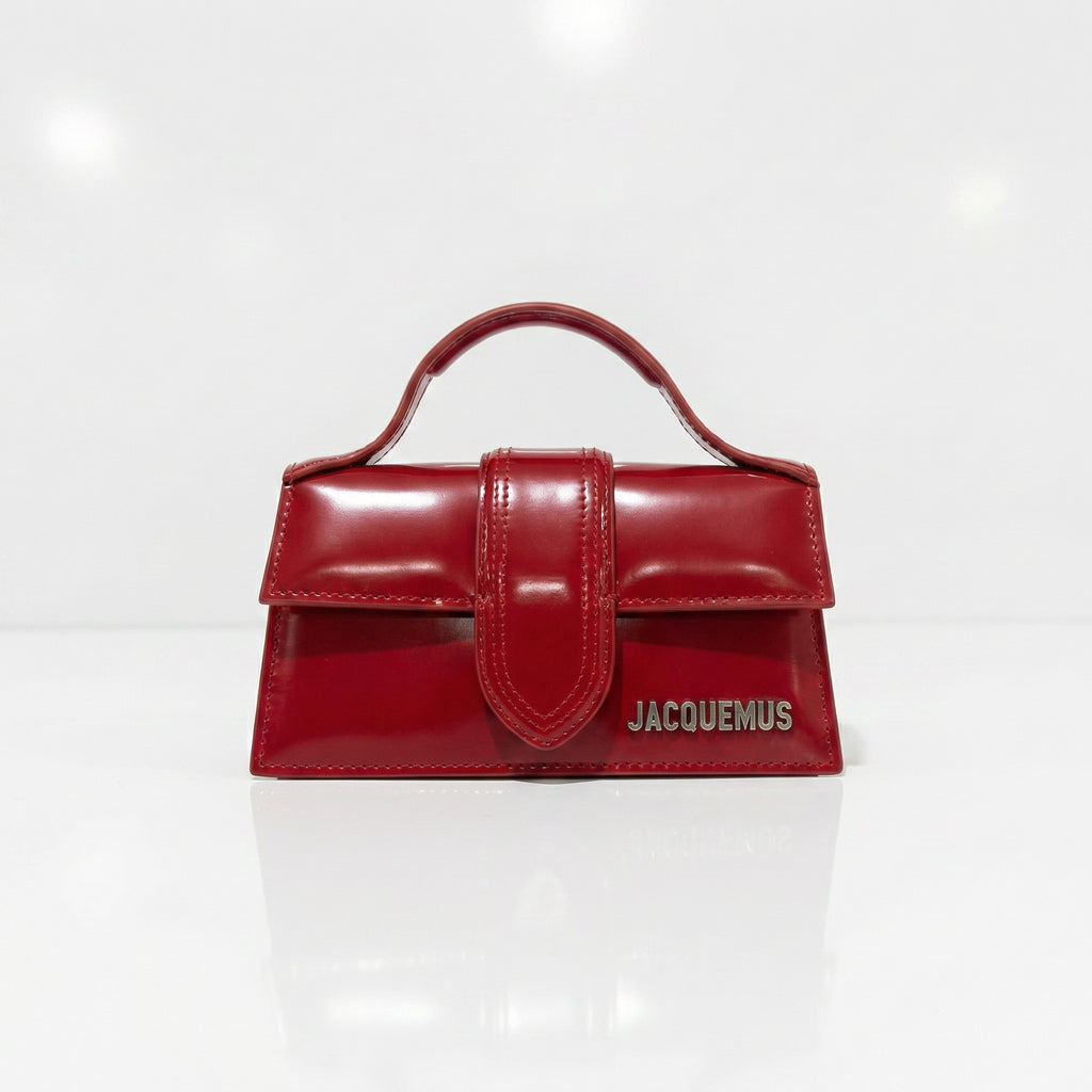 Jacquemus Red Patent Mini Top Handle Bag