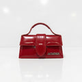 Jacquemus Red Patent Mini Top Handle Bag