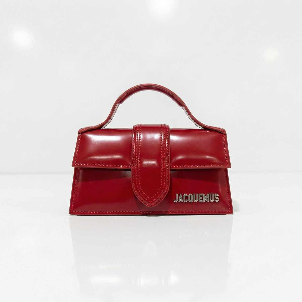 Jacquemus Red Patent Mini Top Handle Bag