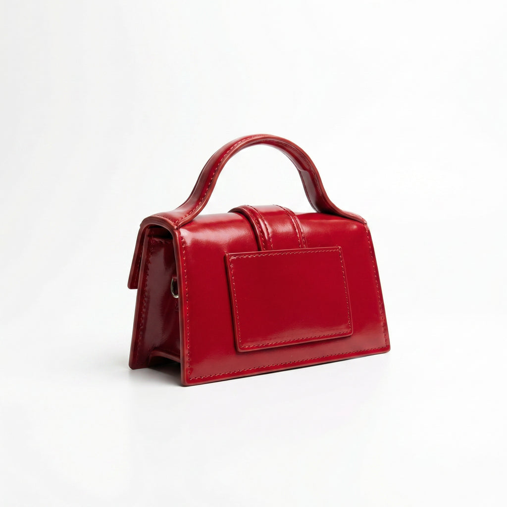 Jacquemus Red Patent Mini Top Handle Bag