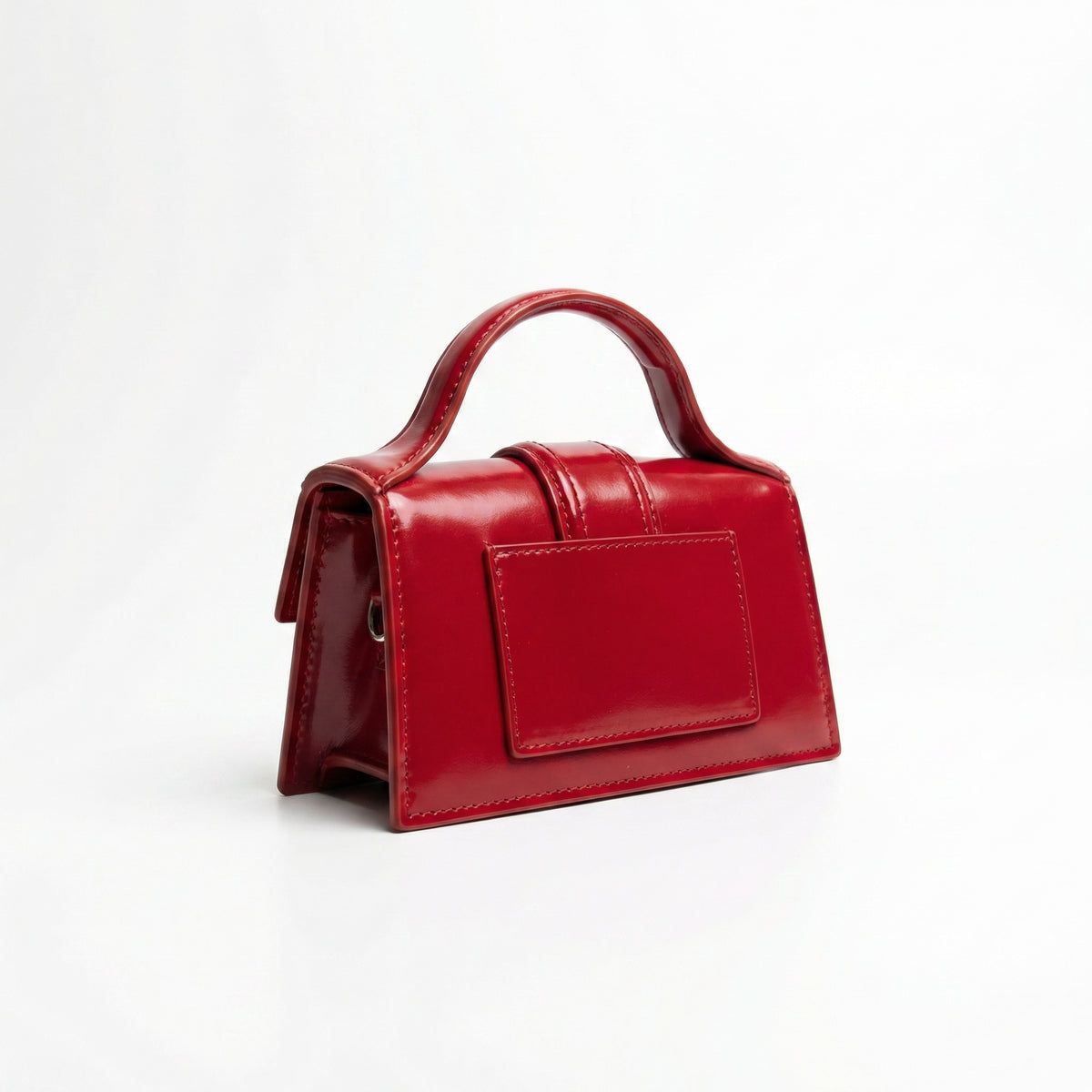 Jacquemus Red Patent Mini Top Handle Bag