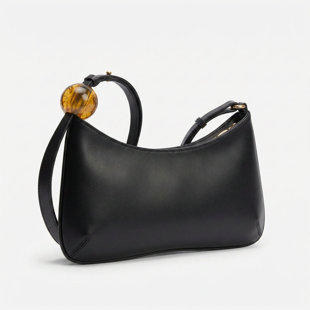 Jacquemus Black Leather Shoulder Bag