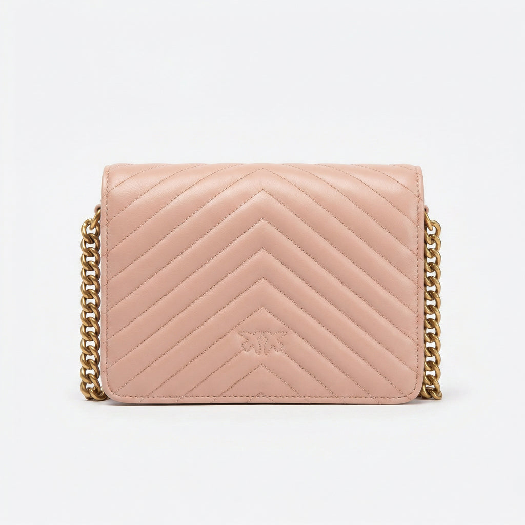 Pinko Love Birds Quilted Crossbody Bag