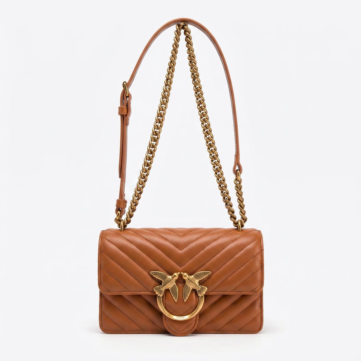 Pinko Love Birds Quilted Shoulder Bag