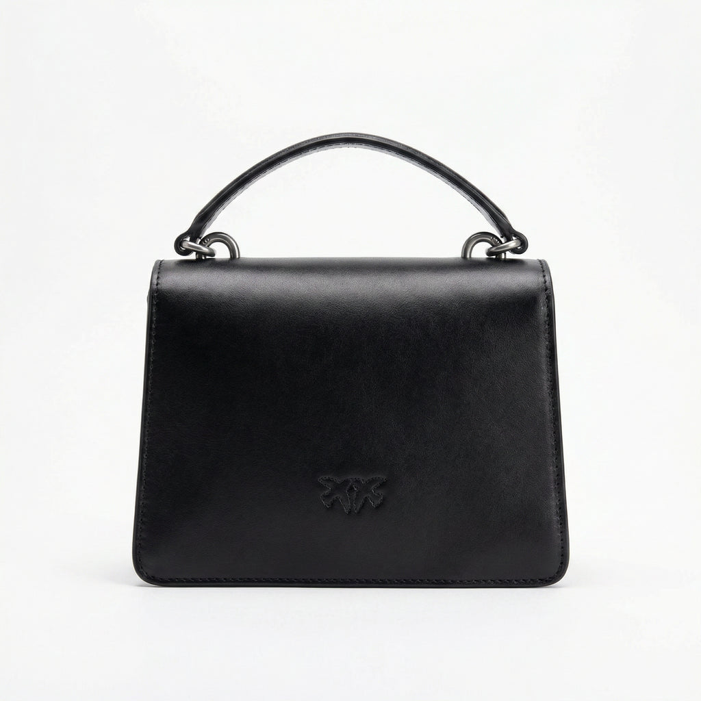 Pinko Love Birds Black Top Handle Bag