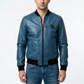 Philipp Plein Leather Bomber Jacket