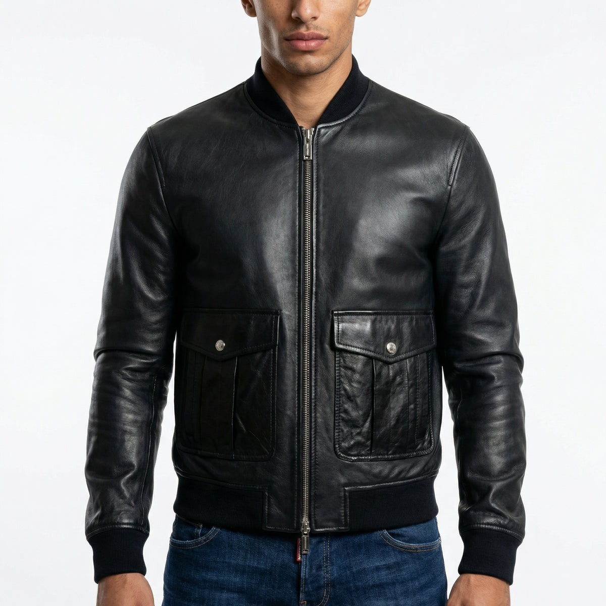 Dsquared2 Leather Bomber Jacket