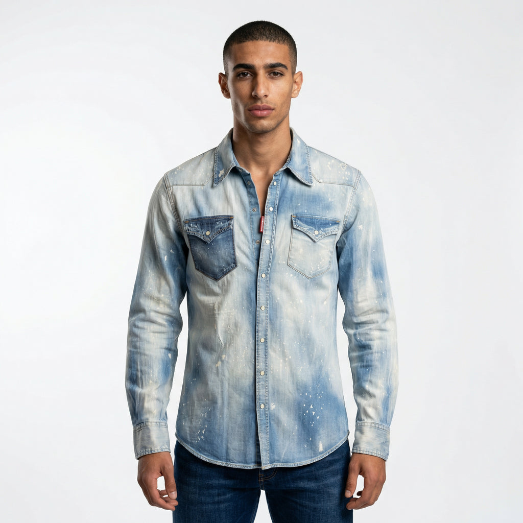 Dsquared2 Distressed Denim Shirt