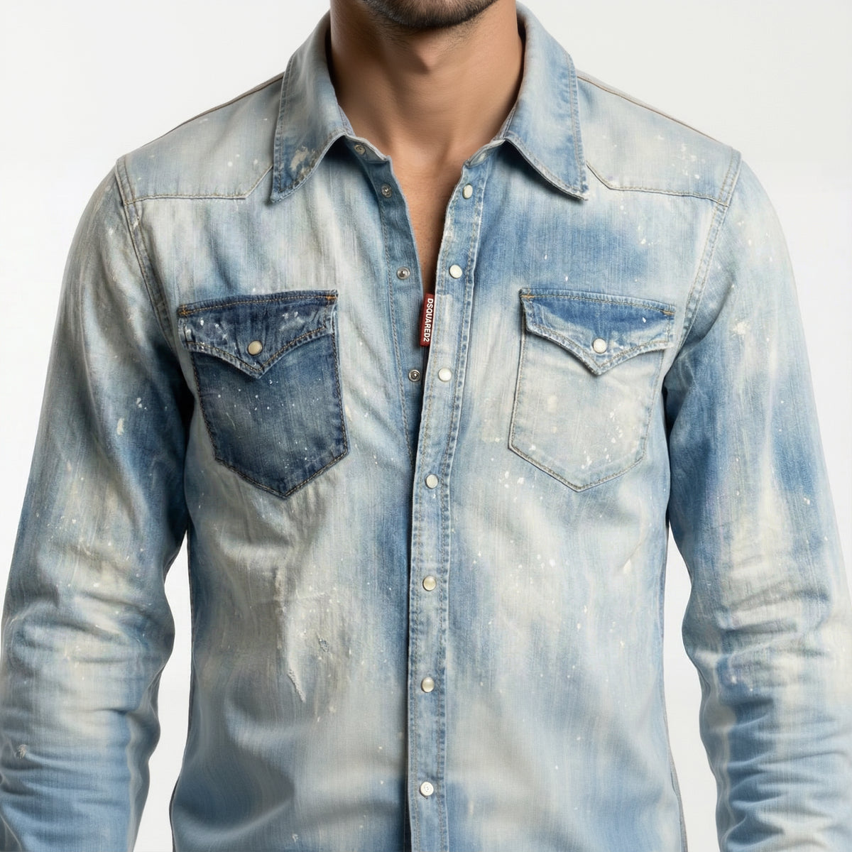 Dsquared2 Distressed Denim Shirt