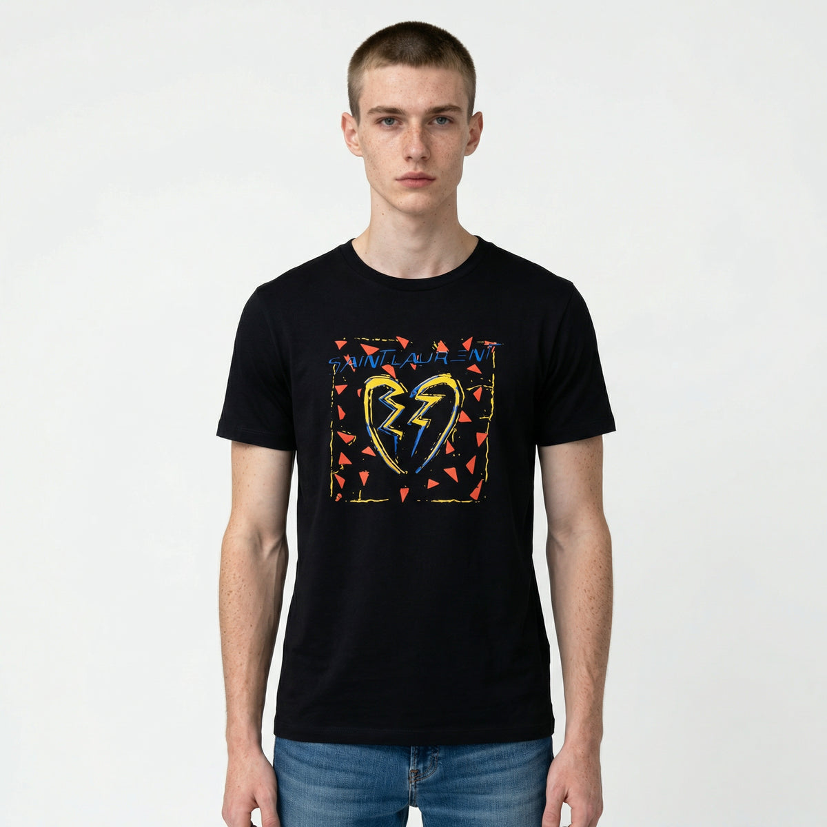 Saint Laurent Graphic Heart T-Shirt