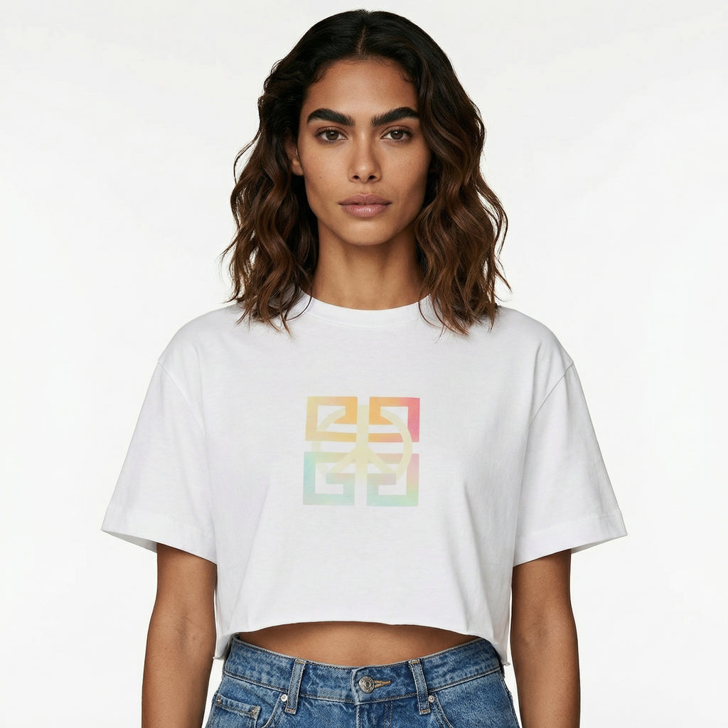 Givenchy Pastel Monogram Cropped T-Shirt