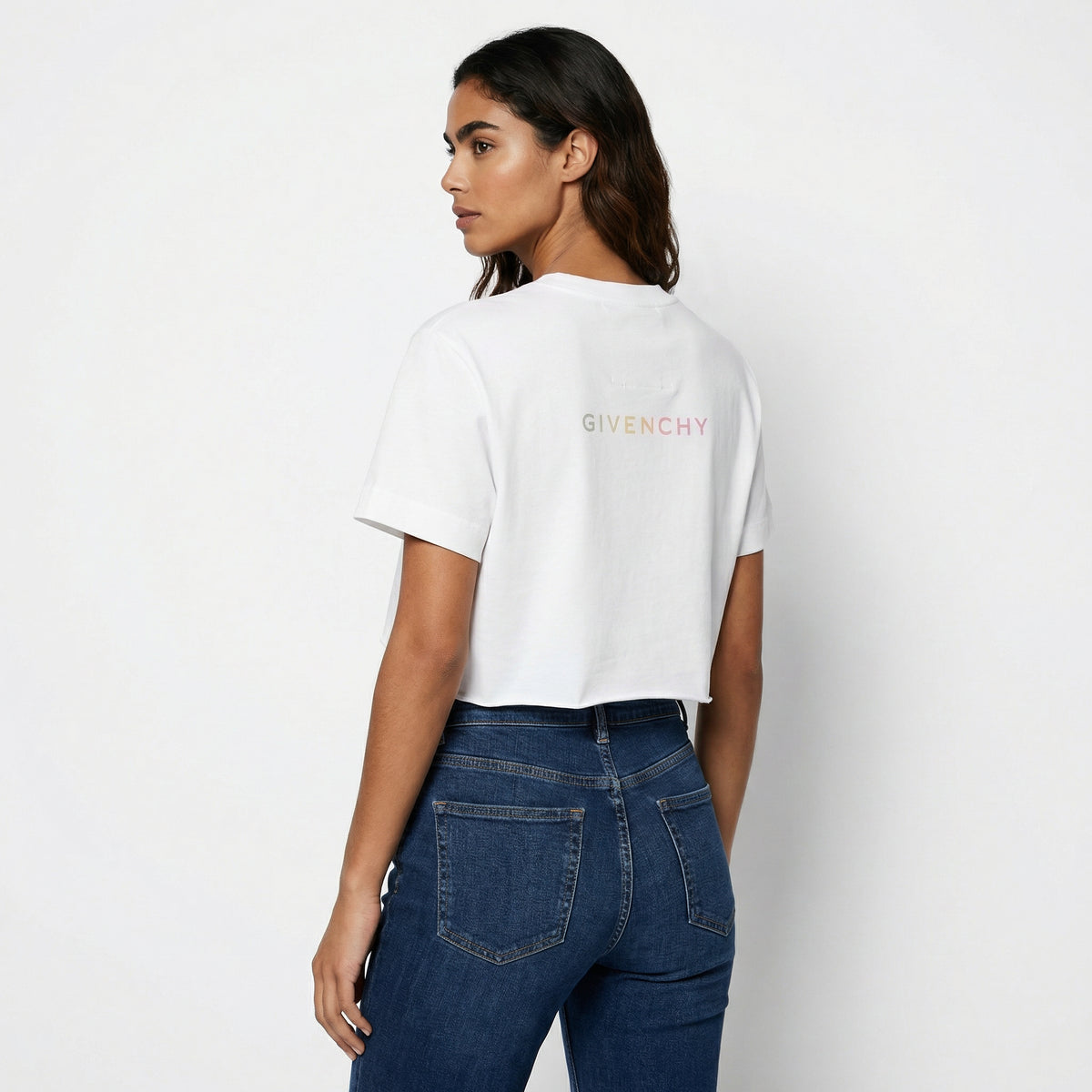 Givenchy Pastel Monogram Cropped T-Shirt
