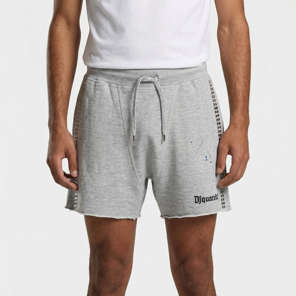 Dsquared2 Studded Sweat Shorts in Grey