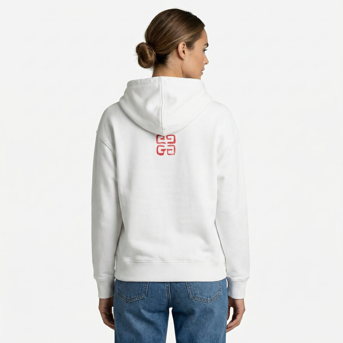 Givenchy Lipstick Logo Hoodie in White